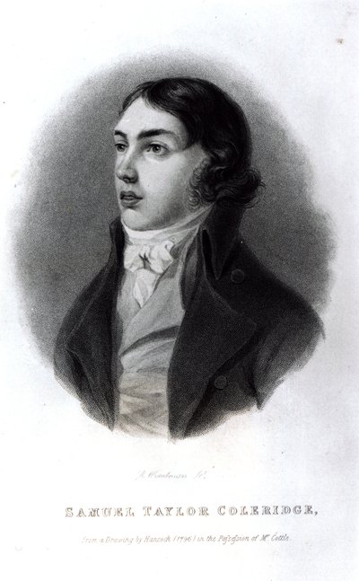 Portrait de Samuel Taylor Coleridge (1772-1834) jeune homme - Robert Hancock